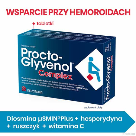 Procto-Glyvenol Complex, tabletki na hemoroidy, 30 sztuk