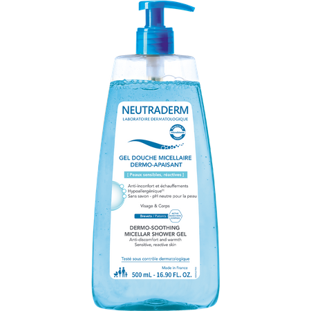Neutraderm Dermo-Łagodzący Micelarny żel pod prysznic 500ml DATA WAŻNOŚCI 07.2024r.