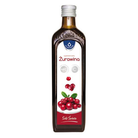 Oleofarm 100%  Żurawina - sok z owoców 490 ml 