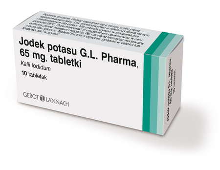 Jodek Potasu G.L. Pharma tabl. 65mg *10 LEK WYDAWANY NA RECEPTĘ LEKARSKĄ TYLKO ODBIÓR OSOBISTY