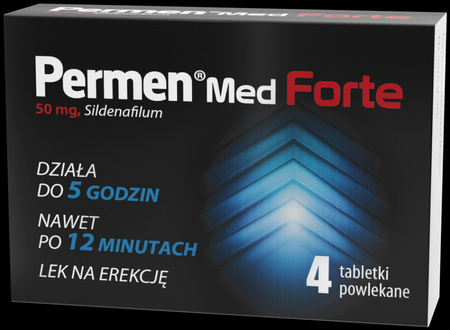 Permen Med Forte 50mg, tablektki powlekane, 4 sztuki