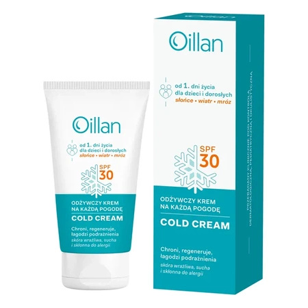 Oillan Cold Cream - Odżywczy krem do twarzy i ciała SPF30 na każdą pogodę, 50ml