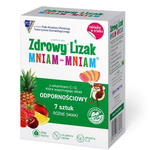 Zdrowy Lizak Mniam-Mniam Odporność BEZ CUKRU, mix smaków, 7 sztuk