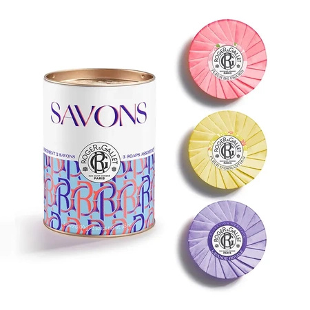 Roger & Gallet Savons Fioletowy Zestaw 3 Mydeł w kostce, 3 x 100g 