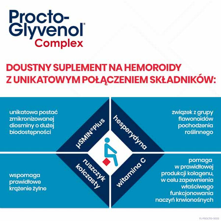 Procto-Glyvenol Complex, tabletki na hemoroidy, 30 sztuk