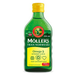 MOLLER'S TRAN NORWESKI płyn o smaku cytrynowym 250 ml  DATA WAZNOŚCI 09.2024r.