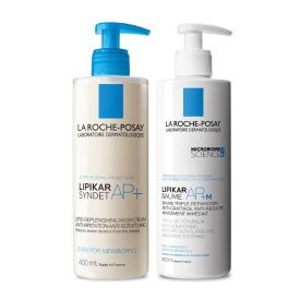 LA ROCHE-POSAY Zestw Lipkar: Syndet AP+ krem myjący 400ml + Baume AP+M Balsam 400ml