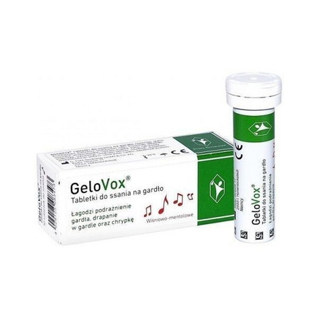 GELOVOX mentolowo-wiśniowy x 10 tabletek do ssania o smaku 