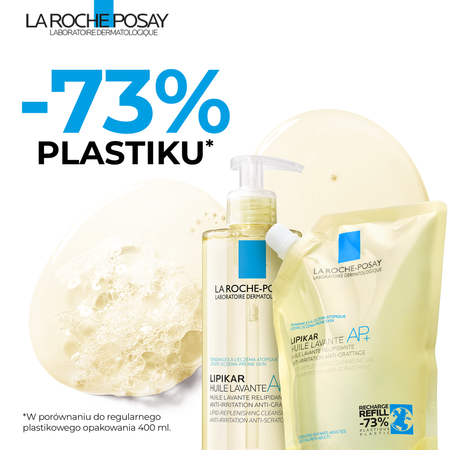 LA ROCHE-POSAY Lipikar AP+ Olejek myjący do ciała, opakowanie uzupełniające Refill, 400ml