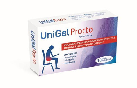 UniGel Procto Czopki, 10 sztuk