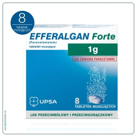 EFFERALGAN FORTE 1 g x 8 tabletek musujących