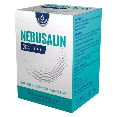 Nebusalin 3% Hipertoniczny roztwór NaCl w ampułkach do inhalacji, 30 ampułek po 4ml