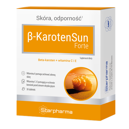 Beta-KarotenSun Forte tabletki, 30 sztuk Starpharma