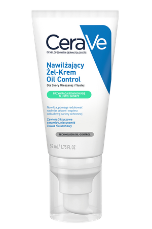 CeraVe Oil Control Nawilżający Żel-Krem dla skóry mieszanej i tłustej, 52ml