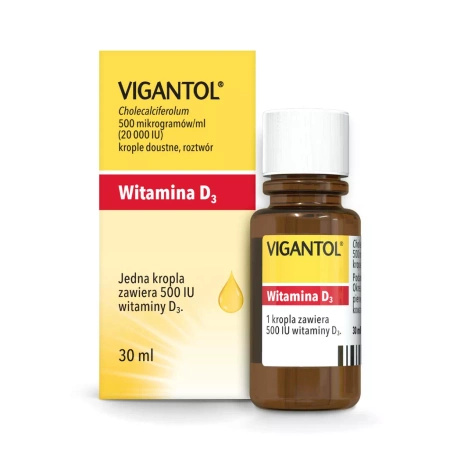 Vigantol Witamina D3 500j.m. krople doustne 30ml