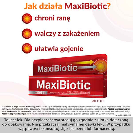 MAXIBIOTIC, maść 5 g