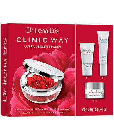 CLINIC WAY Zestaw Dermokapsułki 30sztuk + miniprodukty