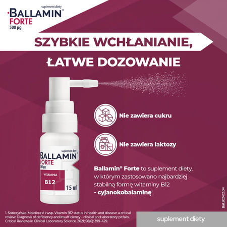 Ballamin Forte spray do ust 15 ml
