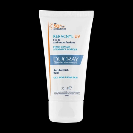 Ducray Keracnyl UV SPF50+ Fluid przeciw niedoskonałościom, 50ml 