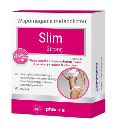 Slim Strong - wspomaganie metabolizmu, tabletki, 30 sztuk Starpharma