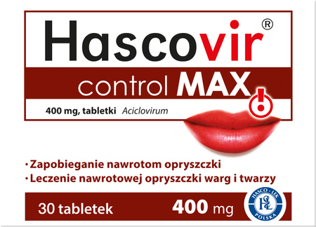 Hascovir control tabletki MAX 400 mg, 30 sztuk