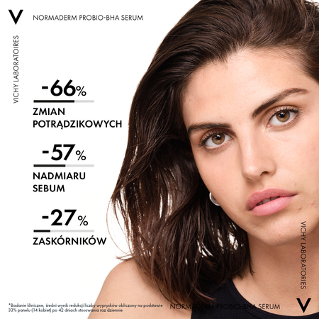 VICHY Normaderm Skoncentrowane Serum z 5% kompleksem kwasów BHA i AHA 30ml DATA WAŻNOŚCI 31.01.2026