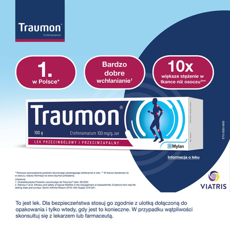 Traumon żel 100 mg/g, 100 g