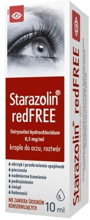 Starazolin redFREE 0,5mg/ml krople do oczu, 10ml