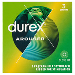 Durex Arouser prezerwatywy prążkowane, 3 sztuki