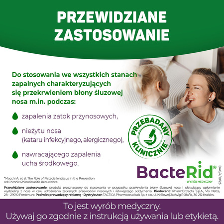 BacteRid® krople do nosa – udrażniają nos, łagodzą podrażnienia, 15ml 