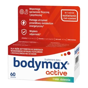 Bodymax Active tabletki, 60 sztuk DATA WAŻNOŚCI 04.2026r.