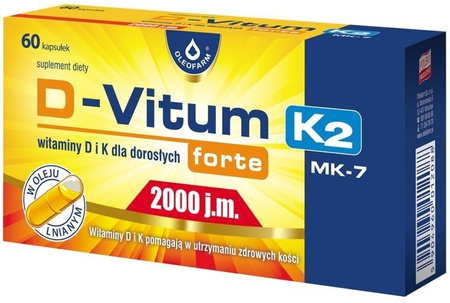 D-VITUM FORTE 2000 j.m. K2 MK-7 x 60 kapsułek