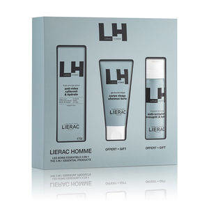 LIERAC HOMME Zestaw Emulsja Anti-Aging + Żel pod prysznic+ Pianka do golenia3x50ml