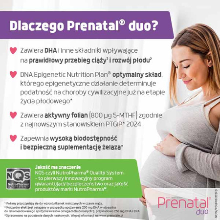 Prenatal DUO 60 + 30 kapsułek DATA WAŻNOŚCI 03.2025r.