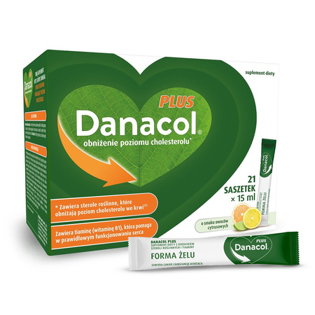 Danacol Plus - żel doustny w saszetkach po 15ml, 21 sztuk