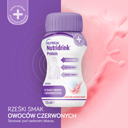 Nutridrink Protein rześki smak czerwonych owoców 4x125 ml