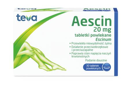 Aescin 20mg, tabletki powlekane, 30 sztuk