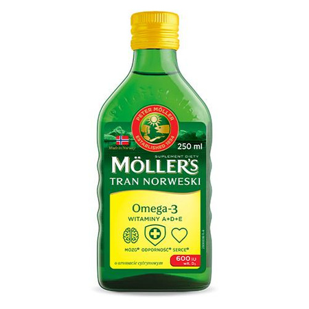 MOLLER'S TRAN NORWESKI płyn o smaku cytrynowym 250 ml 