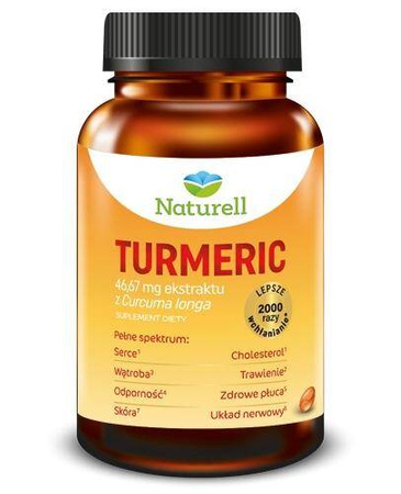 NATURELL Turmeric kapsułki, 60 sztuk