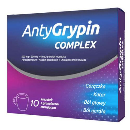 Antygrypin Compex saszetki z granulatem musującym, 10 sztuk