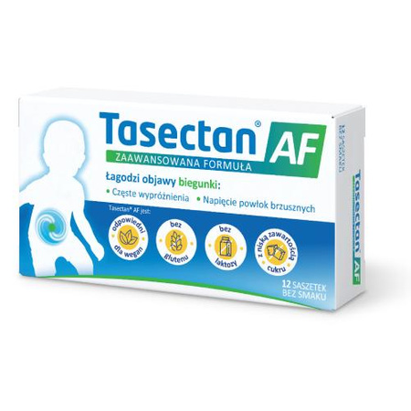 Tasectan AF Saszetki na biegunkę u dzieci o smaku neutralnym, 12 sztuk