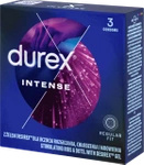 Durex Intense prezerwatywy z prążkami, wypustkami oraz stymulującym żelem, 3 sztuki