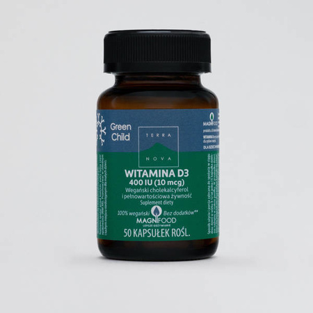 TERRANOVA Witamina D3 400 IU, 10mcg kapsułki,  50 sztuk