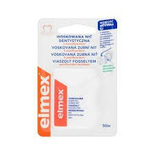 ELMEX Nić dentystyczna woskowana z aminofluorkiem 50m