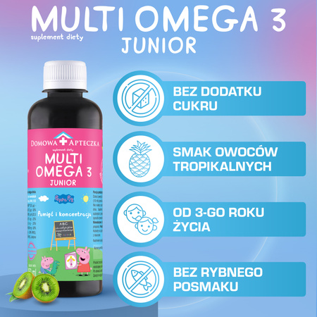 MULTIOMEGA 3 Junior płyn 250 ml DATA WAŻNOŚCI 28.02.2026r.