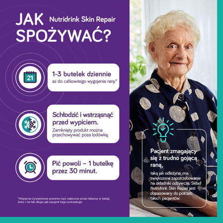 Nutridrink Skin Repair o smaku waniliowym, 4x200ml 