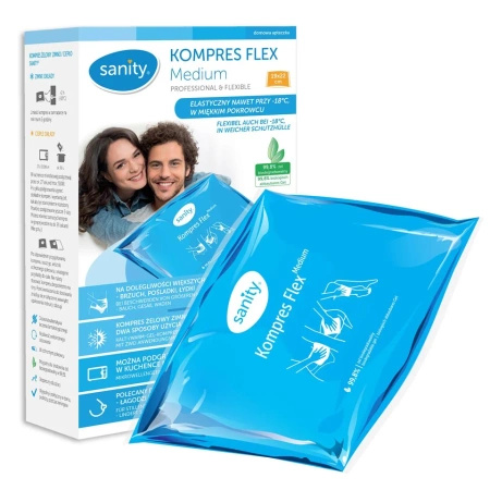 Żelowy Kompres Flex Medium Sanity 19cm x 22cm, 1 sztuka