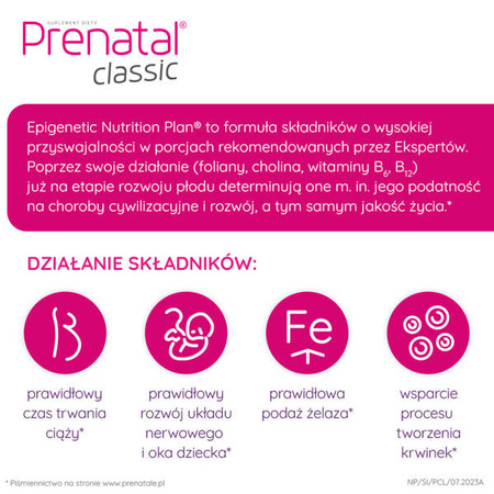 Prenatal CLASSIC kapsułki twarde, 90 sztuk