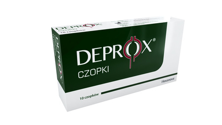 Deprox czopki doodbytnicze dla mężczyzn, 10 sztuk (2 blistry po 5 sztuk)