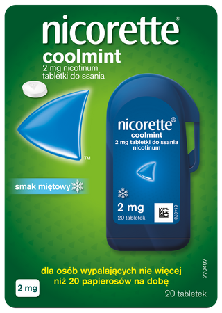 NICORETTE COOLMINT 2 mg x 20 tabletek do ssania